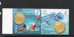 WATER POLO  -  SERBIA - 2006 - WATER POLO MEDAL WITH LABEL  MINT NEVER HINGED - Wasserball