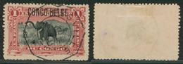 Congo Belge - 1F Carmin Surcharge Congo Belge Obl Télégraphique "Thysville" / Elephant - Used Stamps