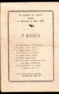 Poésie Gasconne   A BIOUES Par J Saramia De Pere 1924 (PPP39044) - Poesia