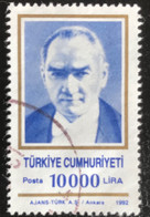 Türkiye Cumhuriyeti - Turkije - 11/23 - (°)used - 1992 - Michel 2951 - Atatürk - Gebraucht