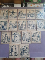 Joli Lot 16 Chromos Images Dessins  . CHASSE  . ESCRIME  . CAMPAGNE  . - Verzamelingen