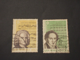 SAN MARINO -  1985 EUROPA/MUSICISTI 2 VALORI - TIMBRATI/USED - Gebraucht