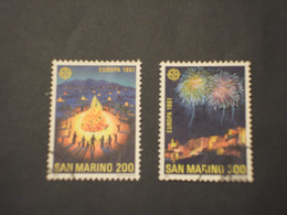 SAN MARINO -  1981 EUROPA 2 VALORI - TIMBRATI/USED - Used Stamps