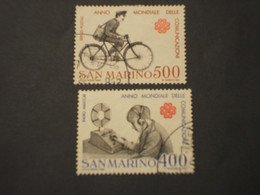 SAN MARINO -  1983 COMUNICARIONI/CICLISTA 2 VALORI - TIMBRATI/USED - Gebruikt