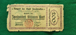 GERMANIA Zweibrücken 200 Milioni MARK 1923 - Alla Rinfusa - Banconote