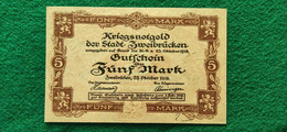 GERMANIA Zweibrücken 5 MARK 1918 - Alla Rinfusa - Banconote