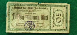 GERMANIA Zweibrücken 50 Milioni  MARK 1923 - Alla Rinfusa - Banconote