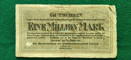 GERMANIA Zwickau 1 Milione MARK 1923 - Vrac - Billets