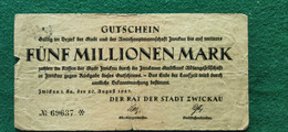 GERMANIA Zwickau 5 Milione MARK 1923 - Vrac - Billets