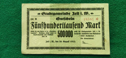 GERMANIA Zell 500000 MARK 1923 - Alla Rinfusa - Banconote