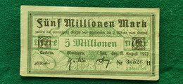 GERMANIA Zell 5 Milioni  MARK 1923 - Vrac - Billets