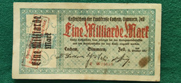 GERMANIA Zell 1 Miliardo  MARK 1923 - Mezclas - Billetes