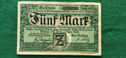 GERMANIA  Zittau 5 MARK 1918 - Mezclas - Billetes