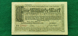 GERMANIA Zittau 1 Miliardo MARK 1923 - Lots & Kiloware - Banknotes