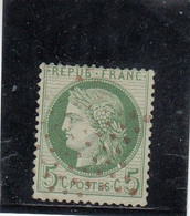 France - Année 1871/75 - N°YT 53 - Type Cérès - Oblitération Etoile Rouge - 5c Vert Jaune - 1871-1875 Ceres