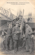 35-RENNES-AVIATIONS-1910-AERODRÔME DES GAYEULLES,L'AVIATEUR OBRE ET SES MECANICIENS - Rennes