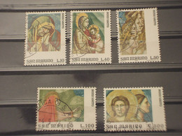 SAN MARINO -  1975 QUADRI ANNO SANTO 5 VALORI - TIMBRATI/USED - Oblitérés