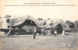 35-RENNES-AVIATIONS-1910-AERODRÔME DES GAYEULLES,MONOPLAN DE NOUE OBRE ET LE 2 DELLE CLEMENT BAYARD - Rennes