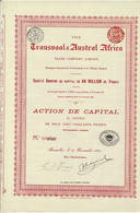 Titre De 1895 - The Transvaal & Austral Africa Trade Company Ltd - Cie Commerciale Du Transvaal & De L'Afrique Australe - Africa