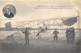 35-RENNES-AVIATIONS-1910-AERODRÔME DES GAYEULLES,BIPLAN SOMMER DE L'AVIATEUR DE LESSEPS MOTEUR GNÔME 50 HP - Rennes