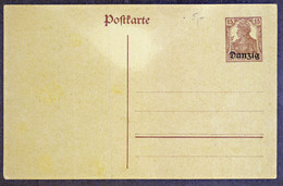 Danzig Overprinted Postal Stationery Postcard Not Posted B220901 - Ganzsachen