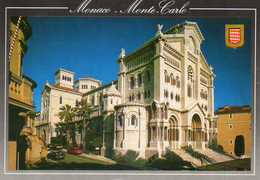 - PRINCIPAUTE DE MONACO. - La Cathédrale. - Flamme Et Timbre (Princesse GRACE.) - Scan Verso - - Cathédrale Notre-Dame-Immaculée