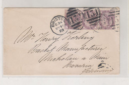 GREAT BRITAIN,BRISTOL 1893 Nice Cover To Germany - Lettres & Documents