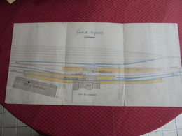 Plan De La Gare Des Trains De Serqueux Seine-Maritime - Architecture