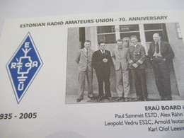 Carte  Radio Amateur Ancienne/ QSL/ESTONIE/Estonian Radio Amateurs Union / 70 Anniversary/ 2005     CRA17 - Estland