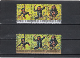 GUINEE 1977 CHIMPANSEES.CTO/USED - Chimpansees