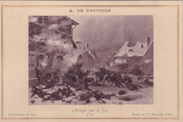 Photo Carte Album 569 " Attaqué Par Le Feu A De Neuville " Photo Goupil Et Cie  Réf 17372 - Old (before 1900)
