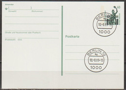 BRD Ganzsache 1989 Mi-Nr. P 140 Tagesstempel Berlin12 By 10.8.1989-16 (PK 27 )günstige Versandkosten - Postkarten - Gebraucht