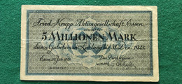 GERMANIA Essen 5 Milioni MARK 1923 - Lots & Kiloware - Banknotes