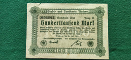 GERMANIA Aachen 100000 MARK 1923 - Lots & Kiloware - Banknotes