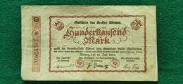 GERMANIA  ADENAU 100000 MARK 1923 - Alla Rinfusa - Banconote