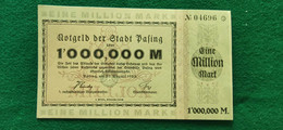 GERMANIA Pasing 1 Milione MARK 1923 - Mezclas - Billetes