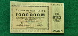 GERMANIA Pasing 1 Milione MARK 1923 - Vrac - Billets