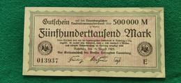 GERMANIA  Ratzeburg 500000 MARK 1923 - Alla Rinfusa - Banconote