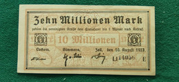 GERMANIA Zell 10 Milioni  MARK 1923 - Vrac - Billets