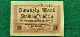 GERMANIA  FURSTENWALDE 20  MARK 1919 - Alla Rinfusa - Banconote