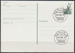 BRD Ganzsache 1989 Mi-Nr. P 140 Tagesstempel Berlin12 Cv 1611.1989-16 (PK 28 )günstige Versandkosten - Postkarten - Gebraucht