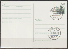 BRD Ganzsache 1989 Mi-Nr. P 141 Tagesstempel Berlin12 By 10.8.1989-15 (PK 32 )günstige Versandkosten - Postkarten - Gebraucht