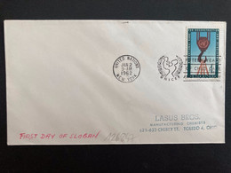 LETTRE TP INTERNATIONAL BANK FOR RECONSTRUCTION AND DEVELOPMENT 4c OBL.MEC. JAN 2 1962 UNITED NATIONS NEW YORK - Briefe U. Dokumente