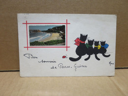 PERROS GUIREC (22) Carte Souvenir à Une Vue Chats RENE - Perros-Guirec