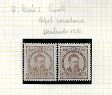 PORTUGAL STAMP - 1882-83 D.LUIS I P.PORCELANA Perf: 12½ Md#57a DIF. TONES MH (LPT1#164) - Neufs