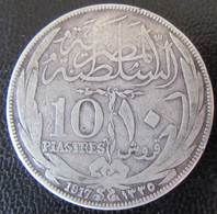 Egypte / Egypt - Monnaie 10 Piastres 1917 En Argent - Egypt
