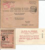 Croix Rouge De Belgique Rood Kruis Pour Prisonnier De Guerre 1940/45 Reçus De Colis Stalag VIII C Censure Vers Jodoigne - Briefe U. Dokumente