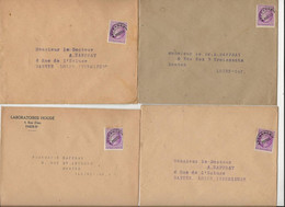 8 LETTRES AFFRANCHIES PREO N° 91 A - ANNEE 1945-47 TB - 1893-1947