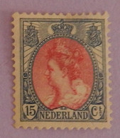 PAYS BAS YT 76A NEUF*MH " REINE WILHEMINE" ANNÉES 1908/1922 - Ungebraucht