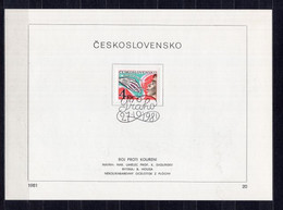 Czechoslovakia First Day Sheet  Mi 2638   Fight Against Smoking  1981 - Drogue